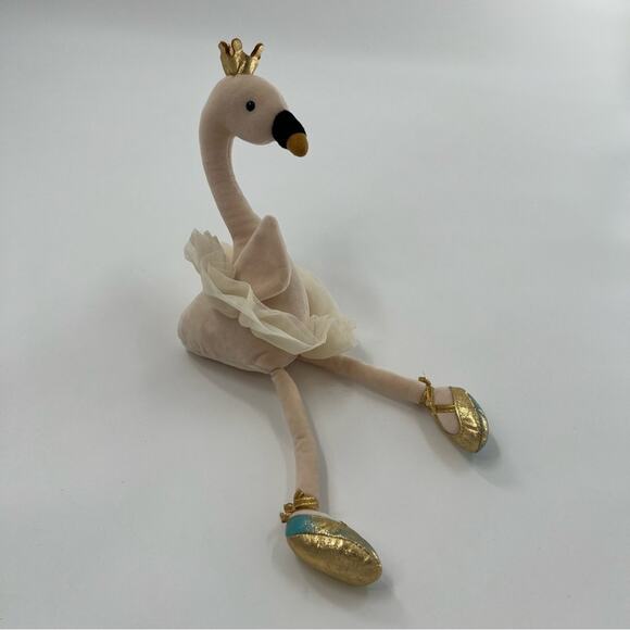 Jellycat Swan Stuffed Animal with Gold and Cream Accents - Picture 3 of 6